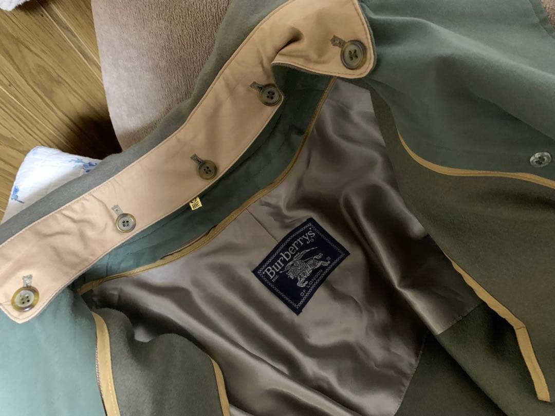 希少★2枚襟英国製バーバリー★トレンチコート　小さいサイズ