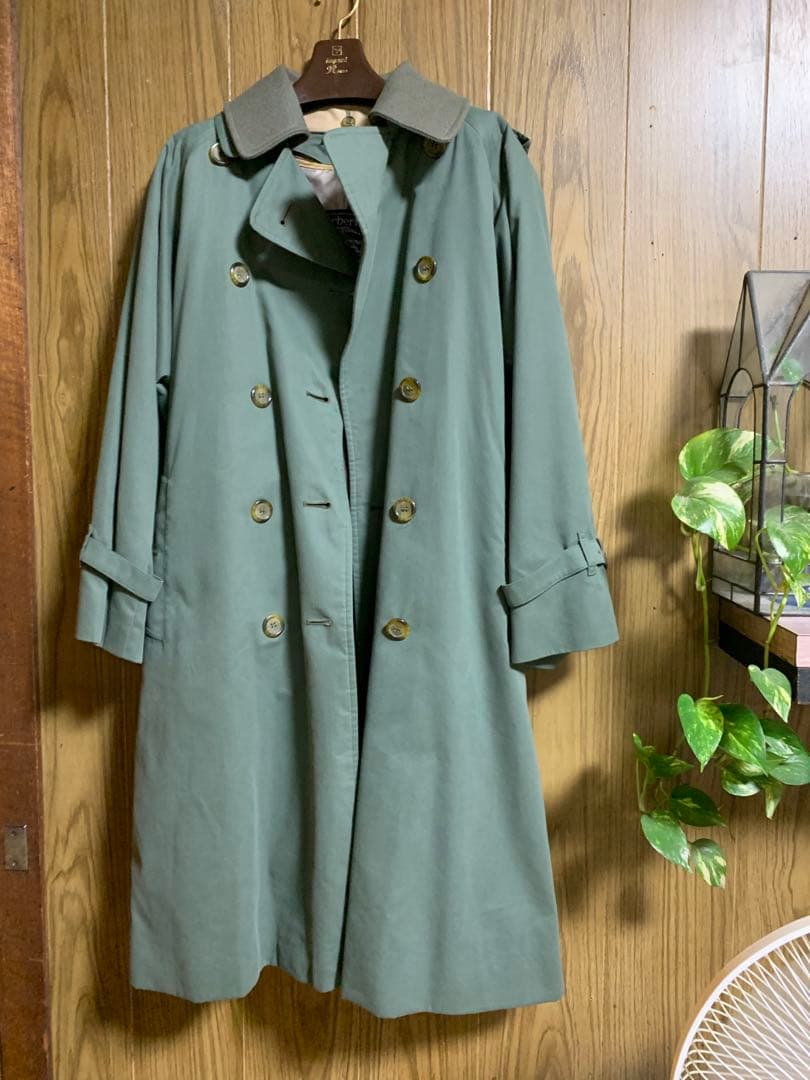 希少★2枚襟英国製バーバリー★トレンチコート　小さいサイズ