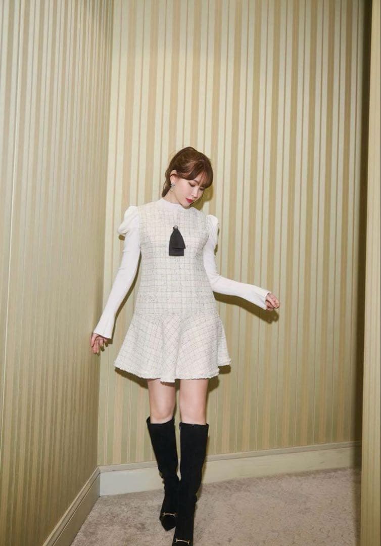 Victoria Tweed Jumper Dress /Sサイズ/swan