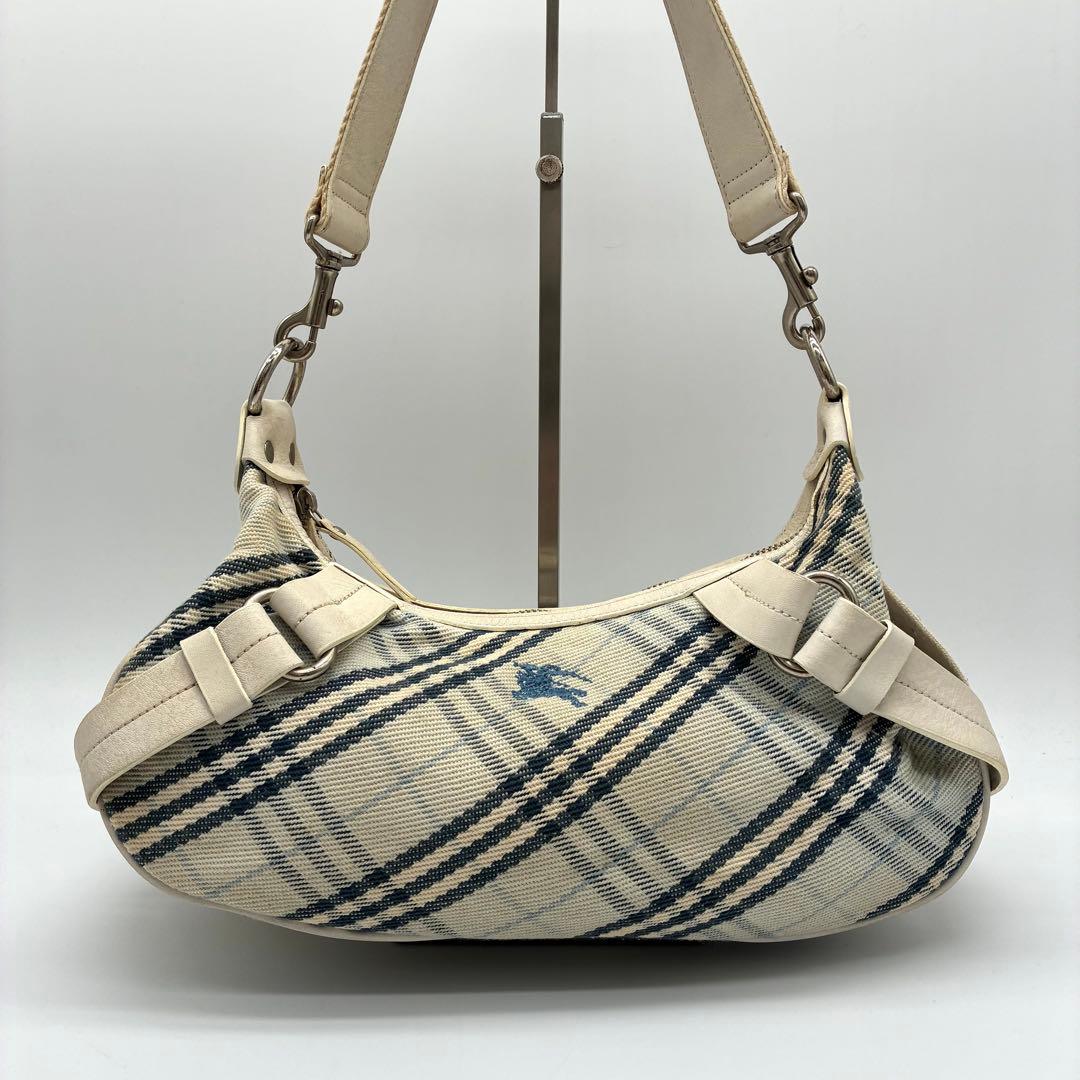 バーバリーブルーレーベル　ワンショルダーバッグ　ノバチェック　ホースロゴ