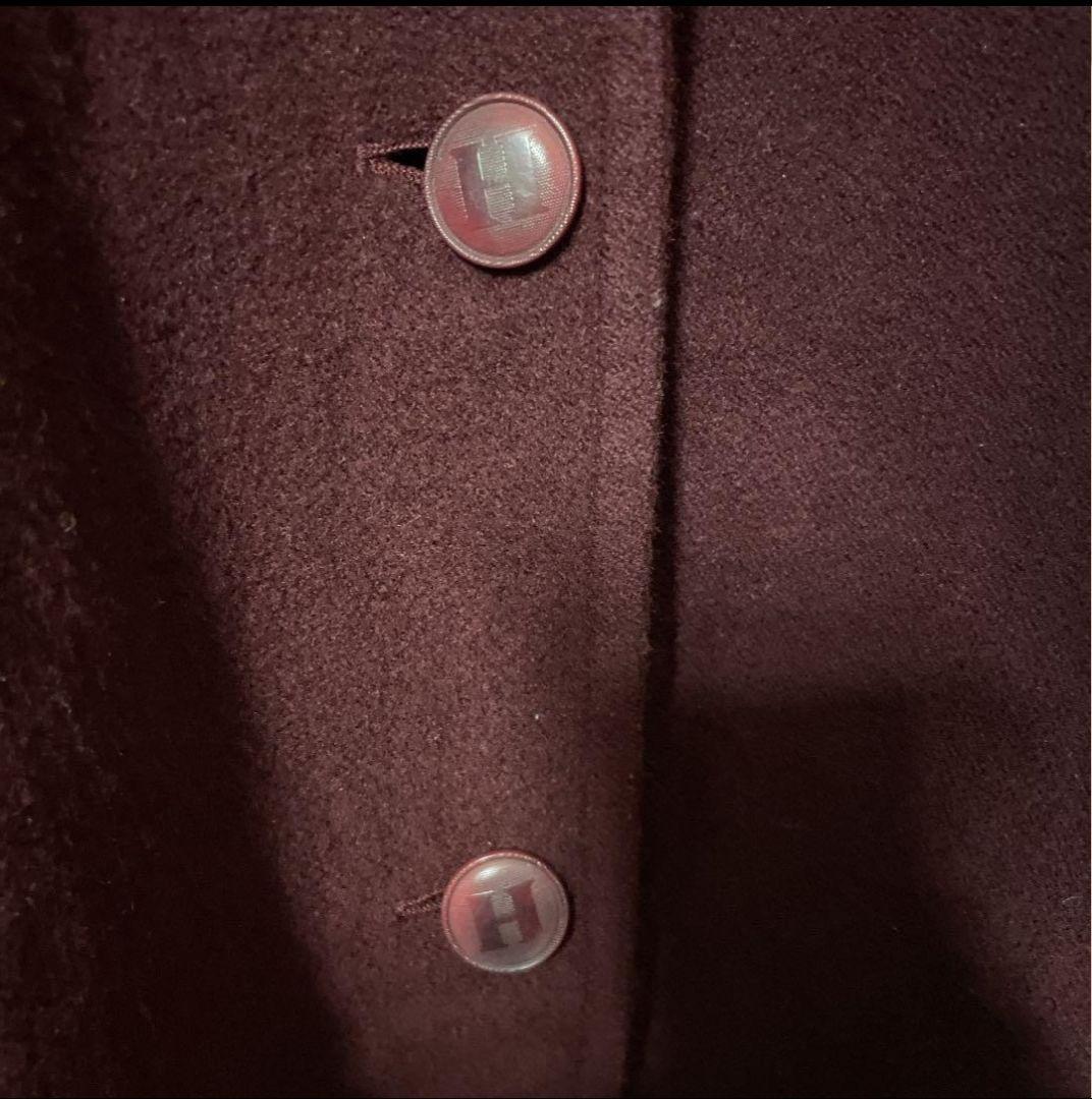 ハーフ　コート　エルメス　HERMES オーバーサイズ　レッド