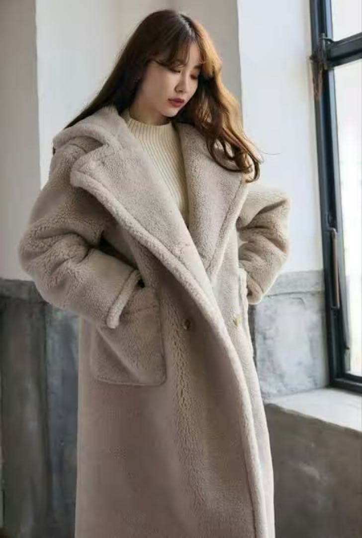 ジャケット・アウター Fleur Shearling Boa Coat