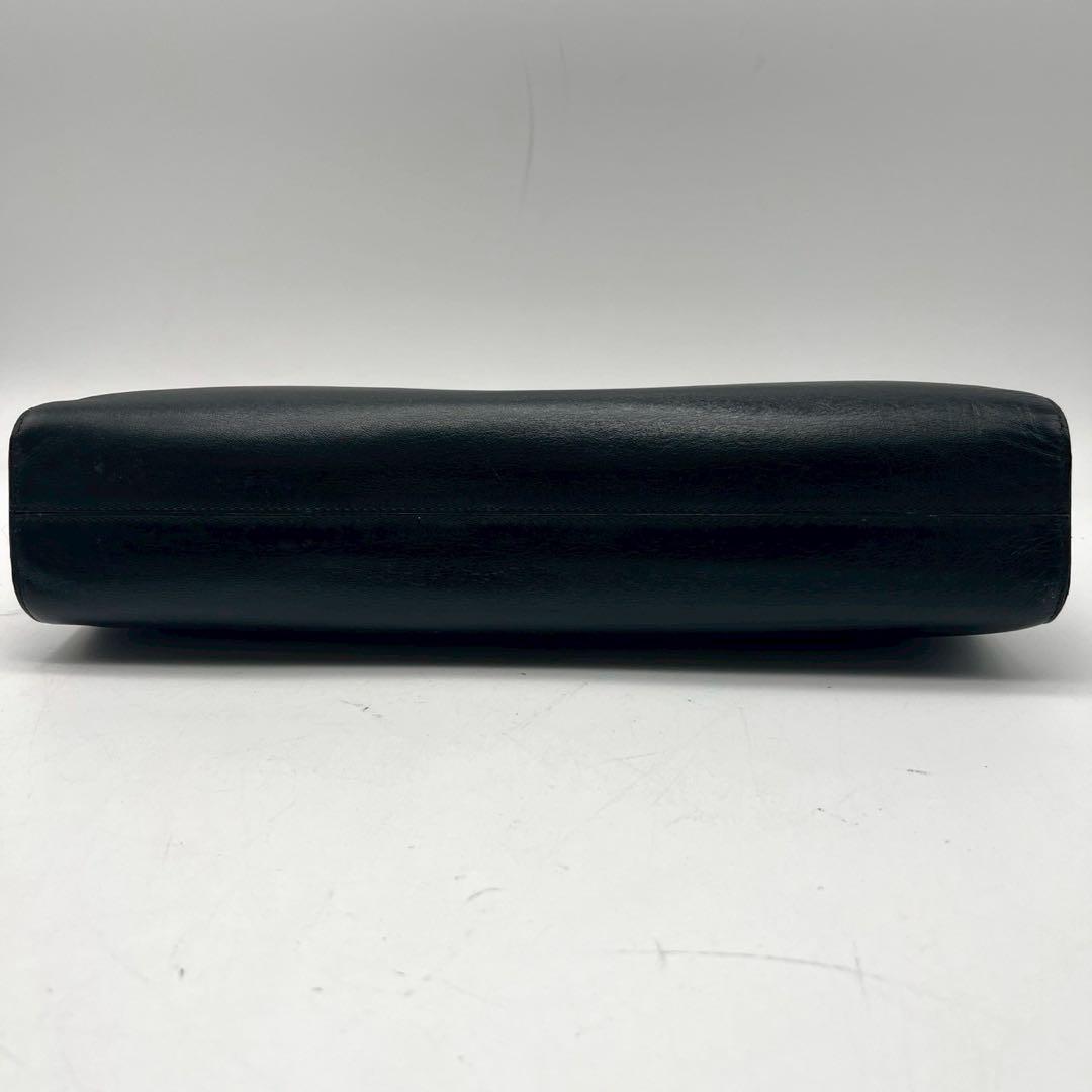 美品 シャネル レザー クラッチ セカンド バッグ ココマーク ブラック