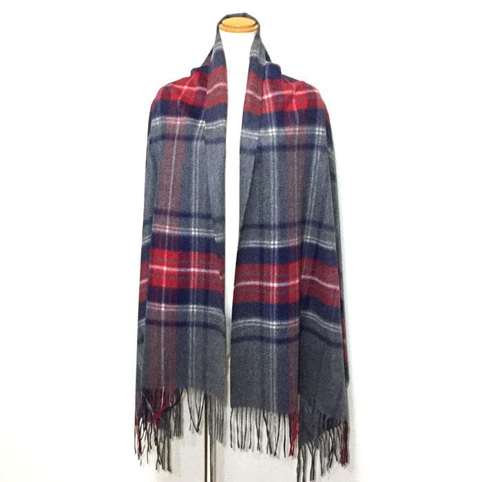 ラスト1枚値下70㎝×200超大判100%カシミヤストールマフラー新品CGY