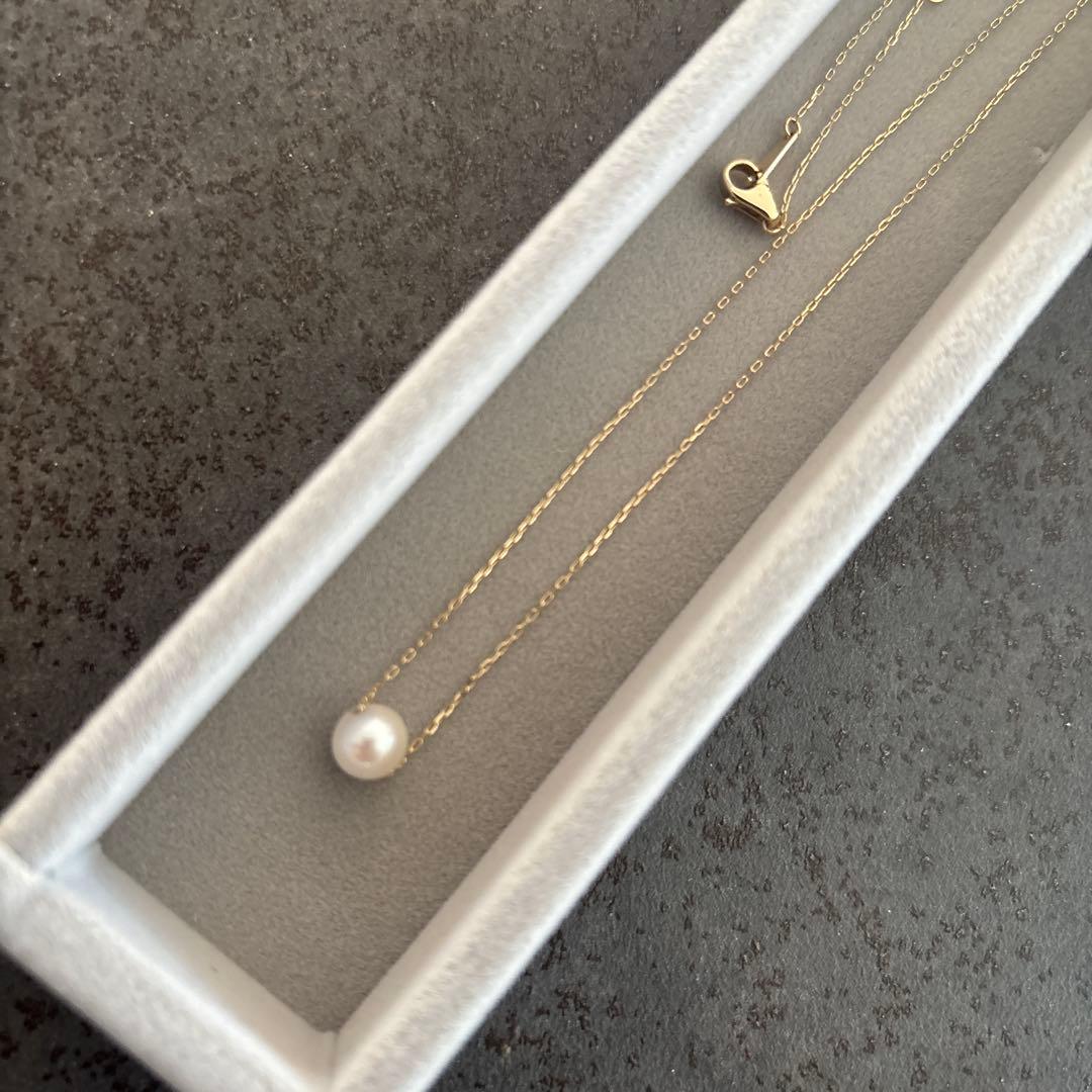 Spick &Span 【lilas】あこやパール一粒ネックレス K10