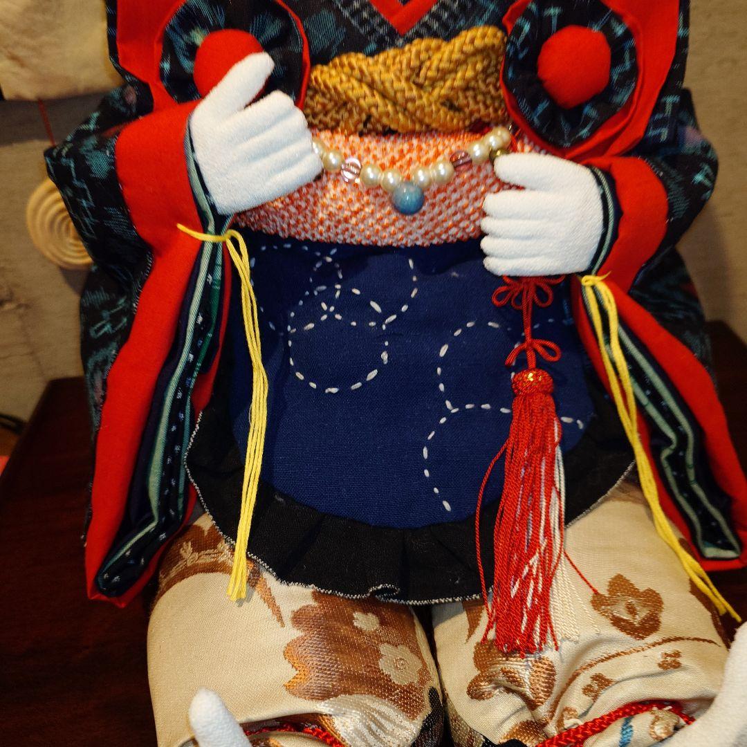 創作手作り人形　絣　ぶす姫様　ブス姫