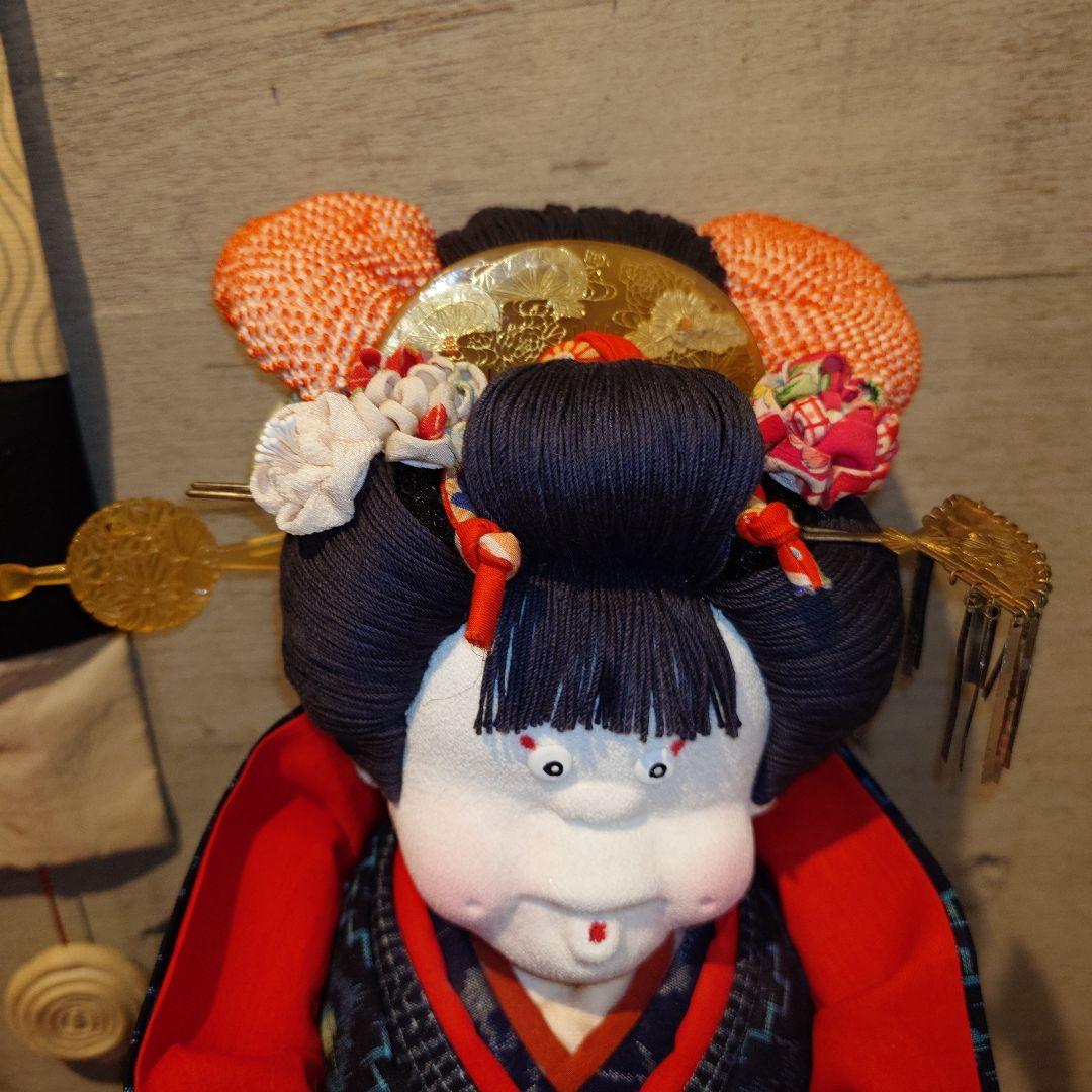 創作手作り人形　絣　ぶす姫様　ブス姫