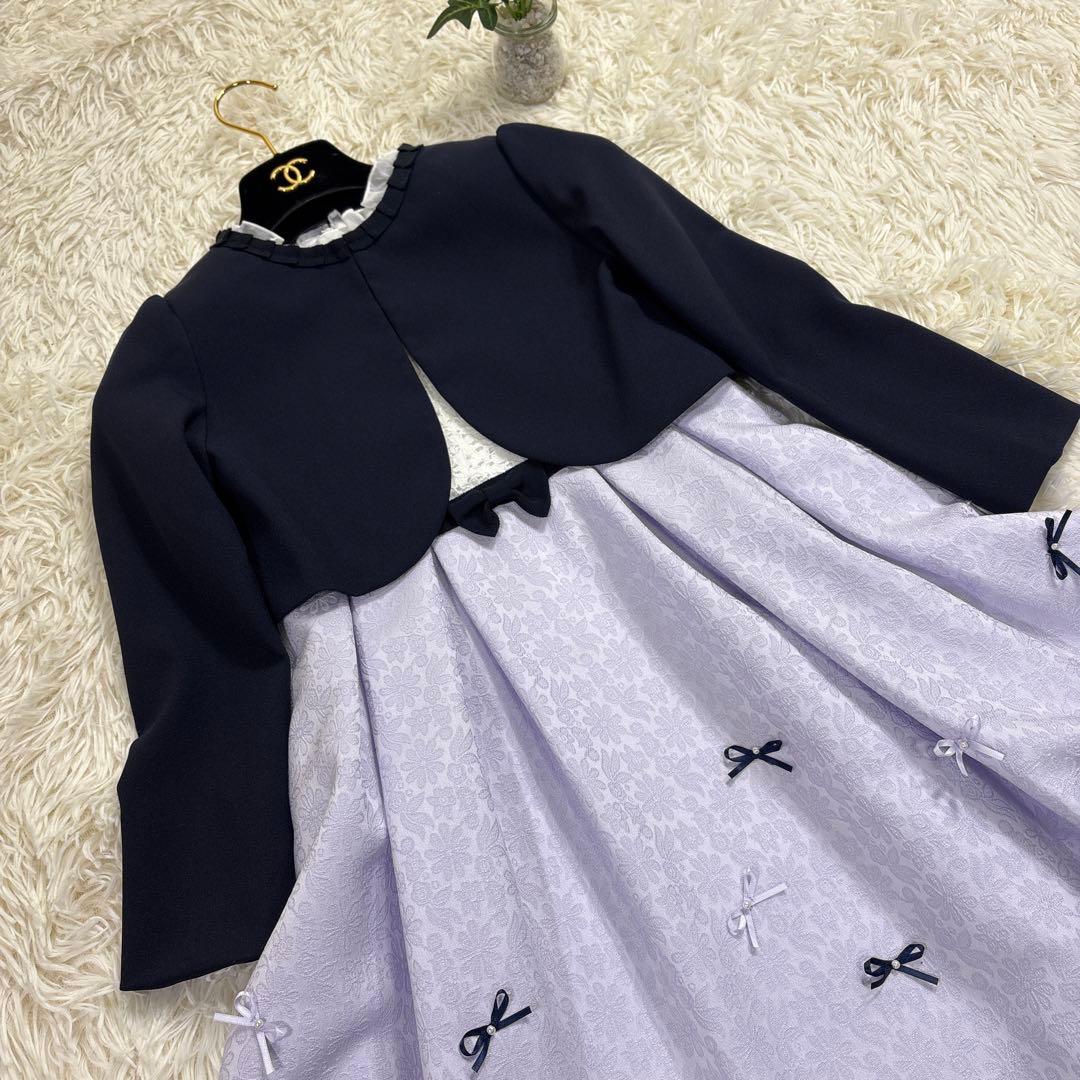 CHOPIN フラワージャガード　アンサンブルワンピース130 フレア