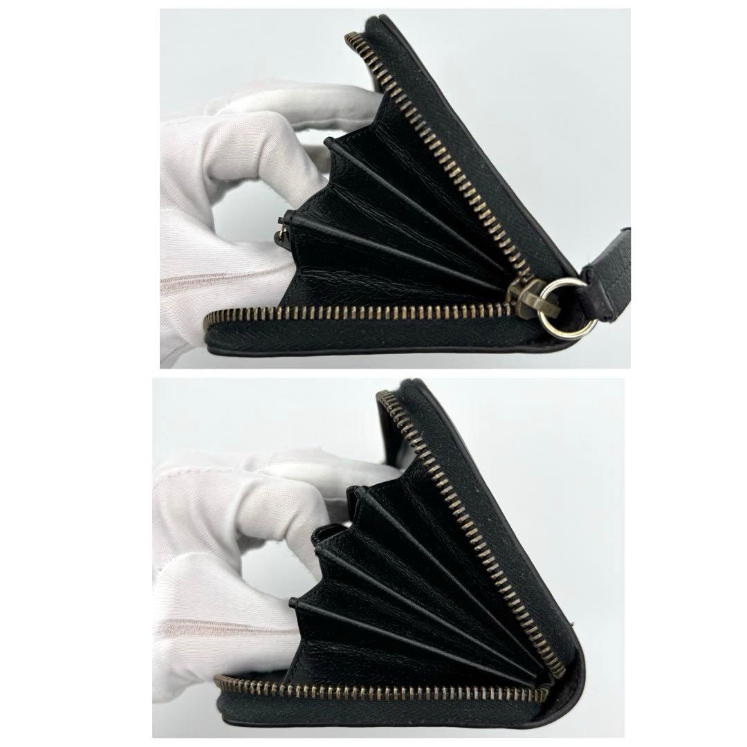 GUCCI グッチ 長財布 ラウンドジップ 黒 ブラック 蜂 ビー アニマリエ