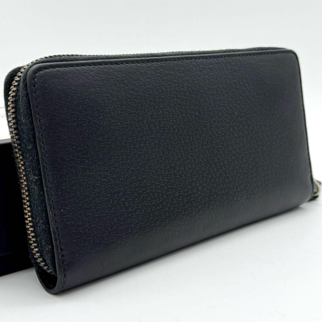 GUCCI グッチ 長財布 ラウンドジップ 黒 ブラック 蜂 ビー アニマリエ