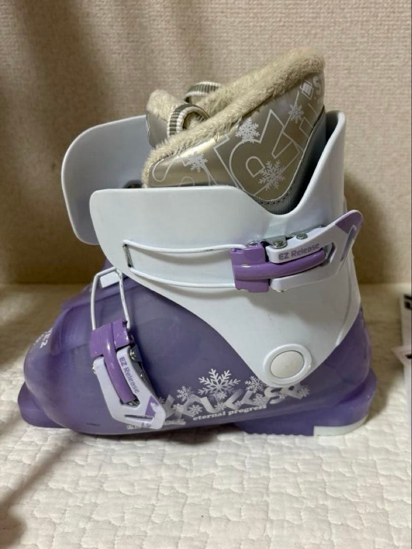 キッズスキー4点セット スキー板、ビンディング、ストック、ブーツ　こどもスキー