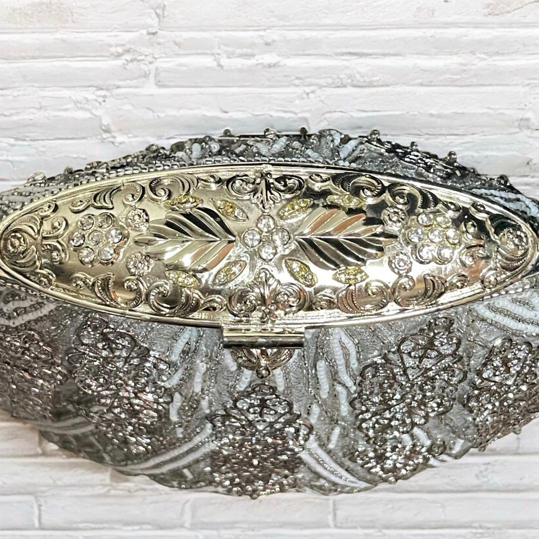 極美品⭐︎高級 Lumy ルミーはしもと ビーズ刺繍 パーティーバッグ ビジュー