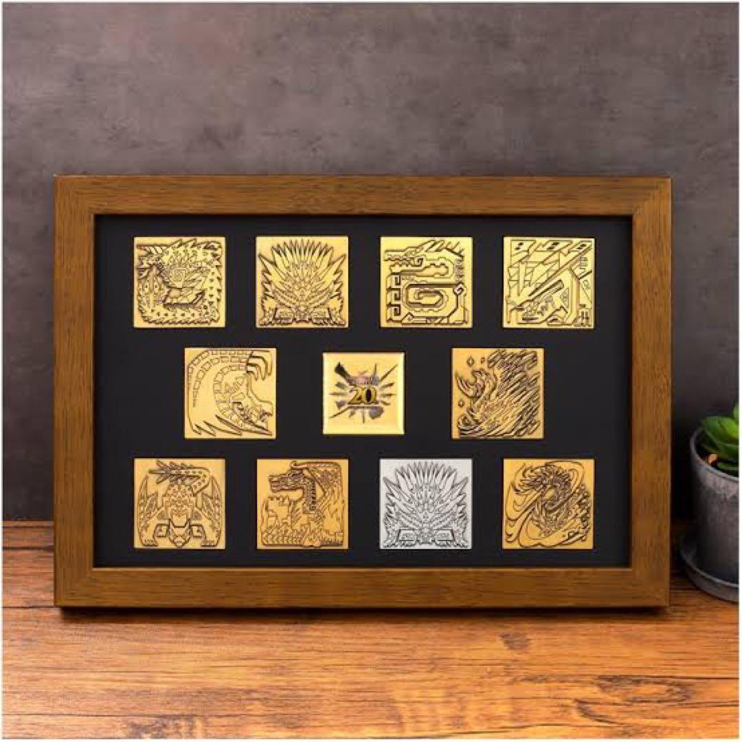 モンスターハンター 20周年 大狩猟展 額装ピンズセット モンハン ワイルズ