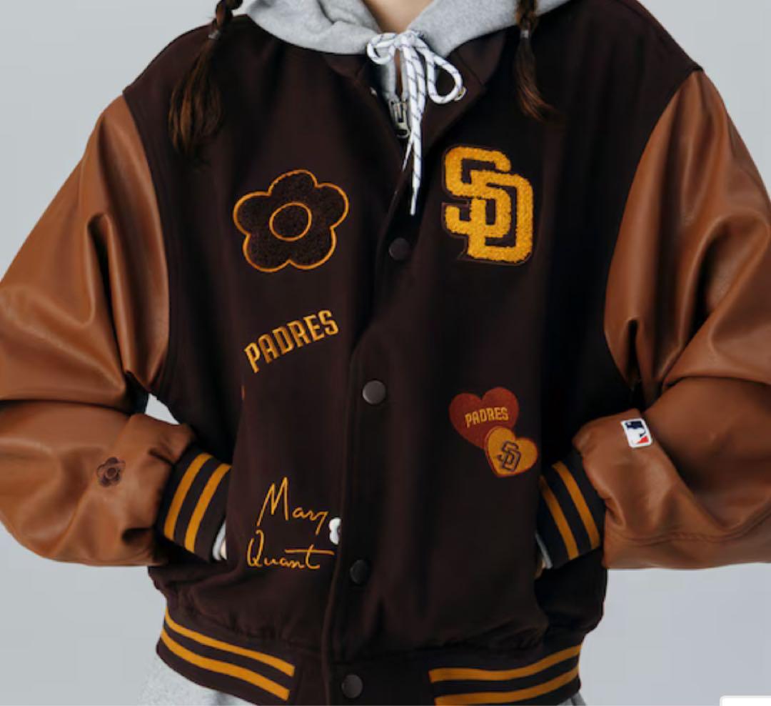 マリークワント スタジアムジャケット(ブラウン)サイズL