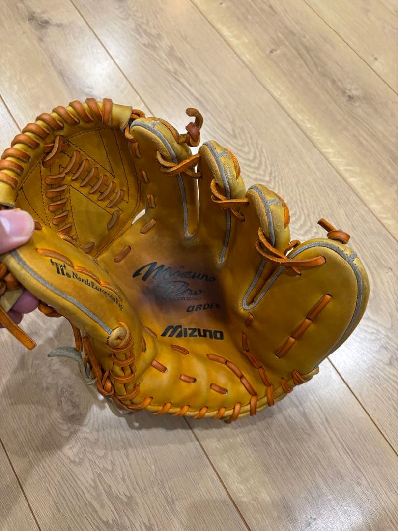 ミズノプロ一般硬式投手オーダーグローブ！高校野球対応品！ノースヨーロピアンキップ