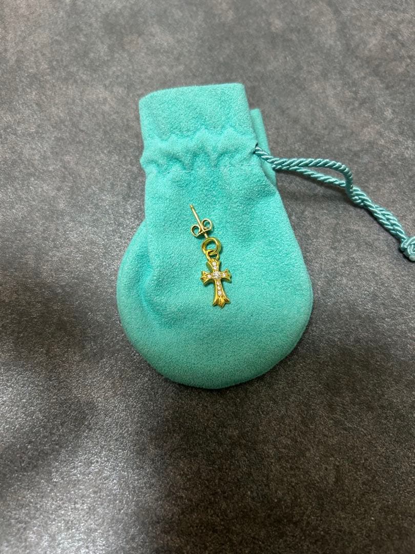 クロムハーツ　ベビーファット22K パヴェダイヤ　ピアス