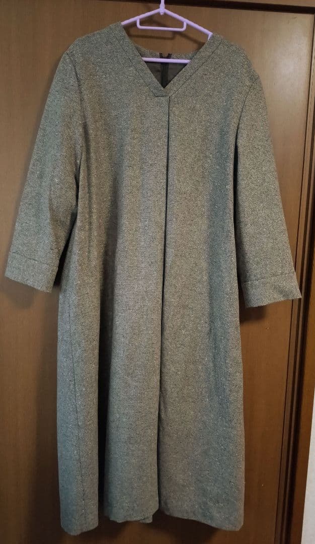 アンタイトル　ツィード Vネック ワンピース　42 新品タグ付き