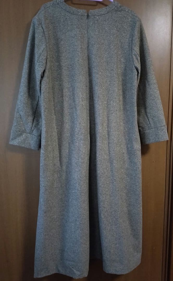 アンタイトル　ツィード Vネック ワンピース　42 新品タグ付き