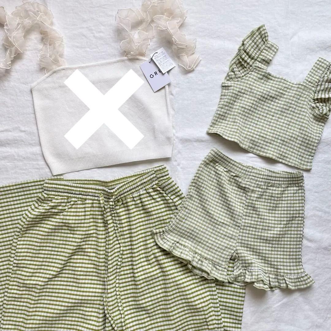 マタニティフォト 衣装 セット 親子 リンクコーデ ギンガムチェック