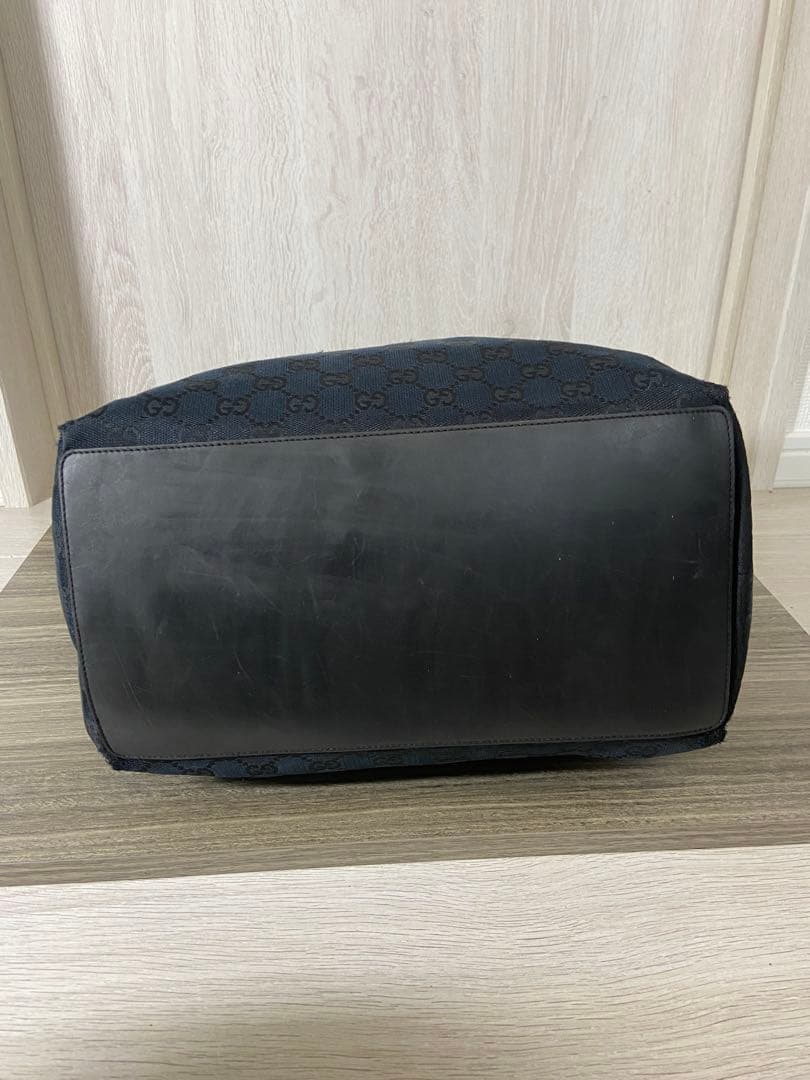 GUCCI トートバッグ　GG柄　キャンバス　ブラック　大容量