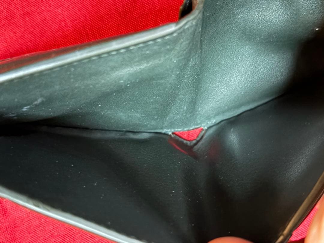 E*T様 Bottega Veneta カセット深緑　二つ折り財布　箱巾着付き