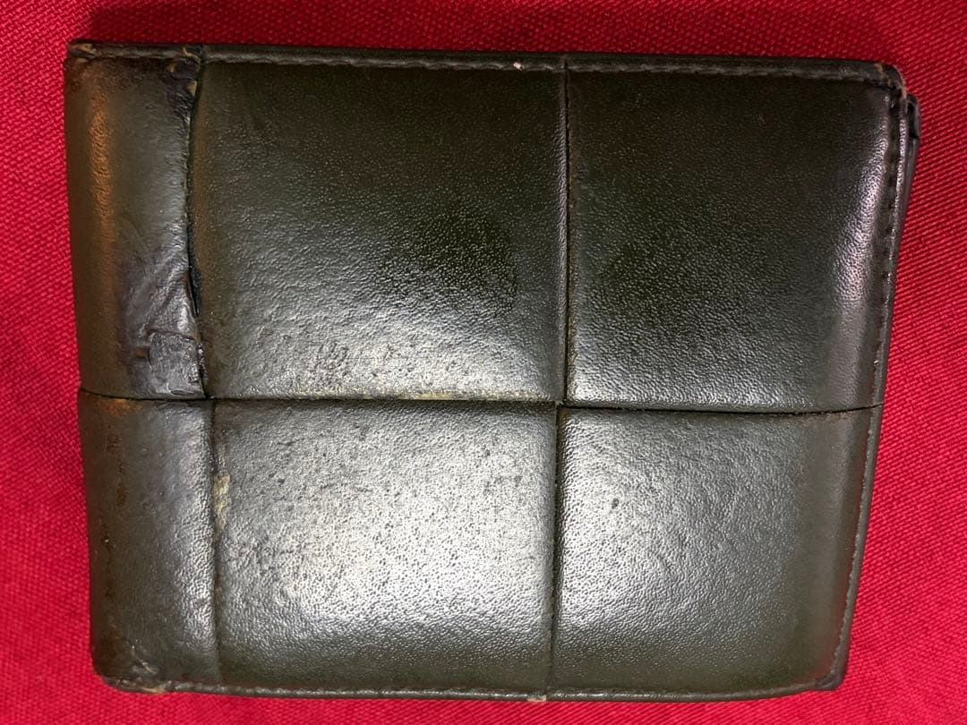 E*T様 Bottega Veneta カセット深緑　二つ折り財布　箱巾着付き