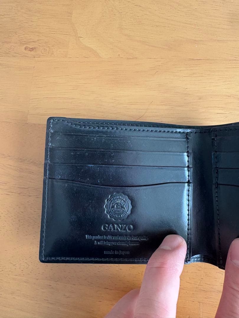 GANZO（ガンゾ） SHELL CORDOVAN 2 純札入れ ブラック