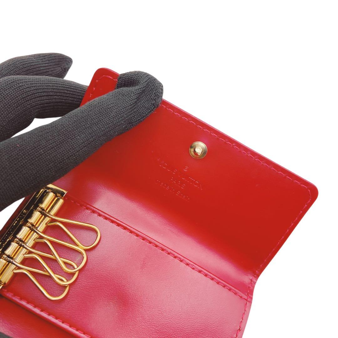 【ルイヴィトン】キーケース　ミュルティクレ4連　モノグラムヴェルニ　M91976