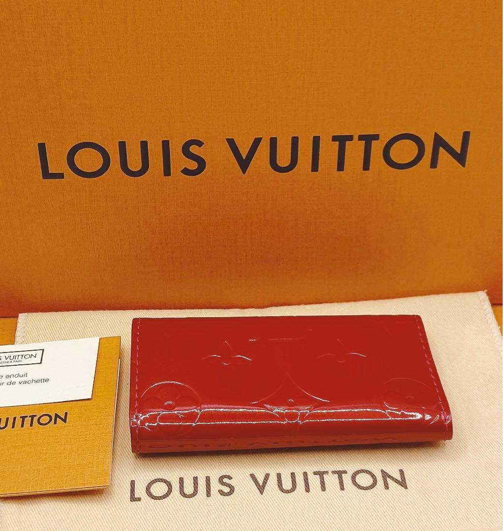 【ルイヴィトン】キーケース　ミュルティクレ4連　モノグラムヴェルニ　M91976