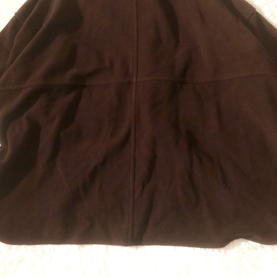 美品 ズッカ ウールモッサコート ポンチョ 縮絨 フード ドルマンスリーブ