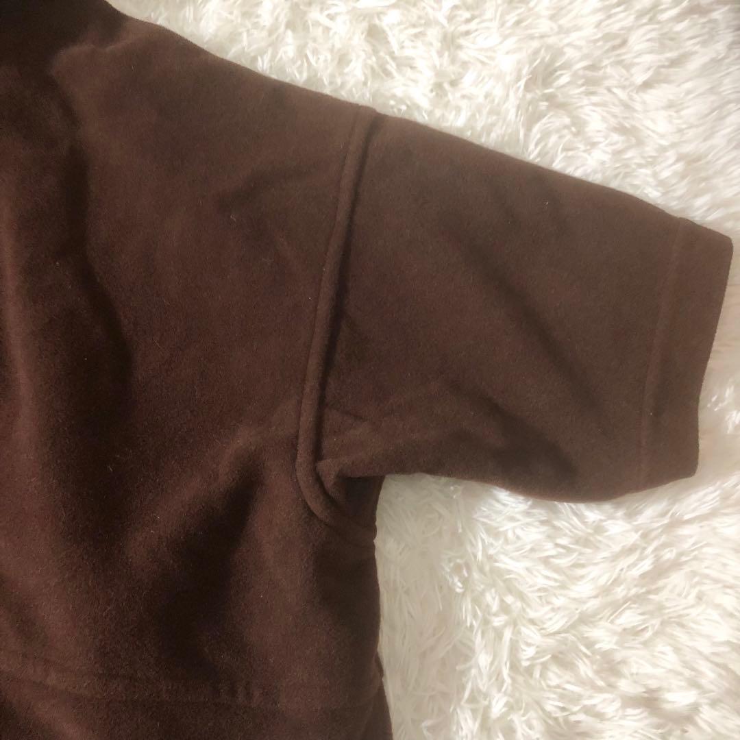 美品 ズッカ ウールモッサコート ポンチョ 縮絨 フード ドルマンスリーブ