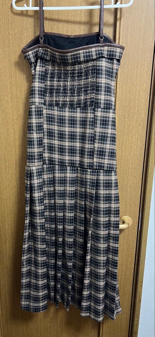 M DOLLYチェックアンジェリカロングドレス