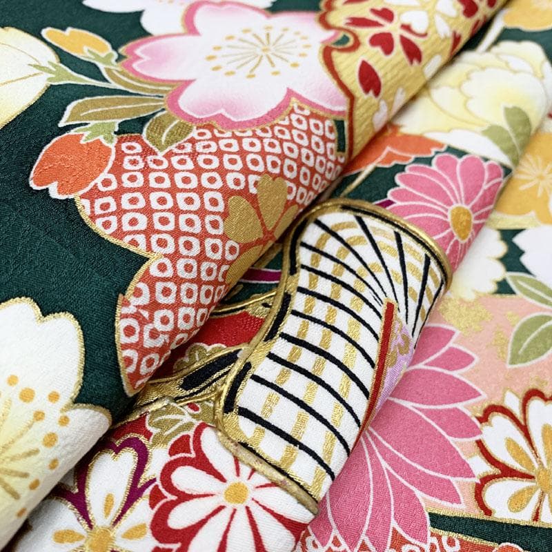 510z29, 411y16,小物類☆人気！振袖 高身長な方にも 古典柄 金彩