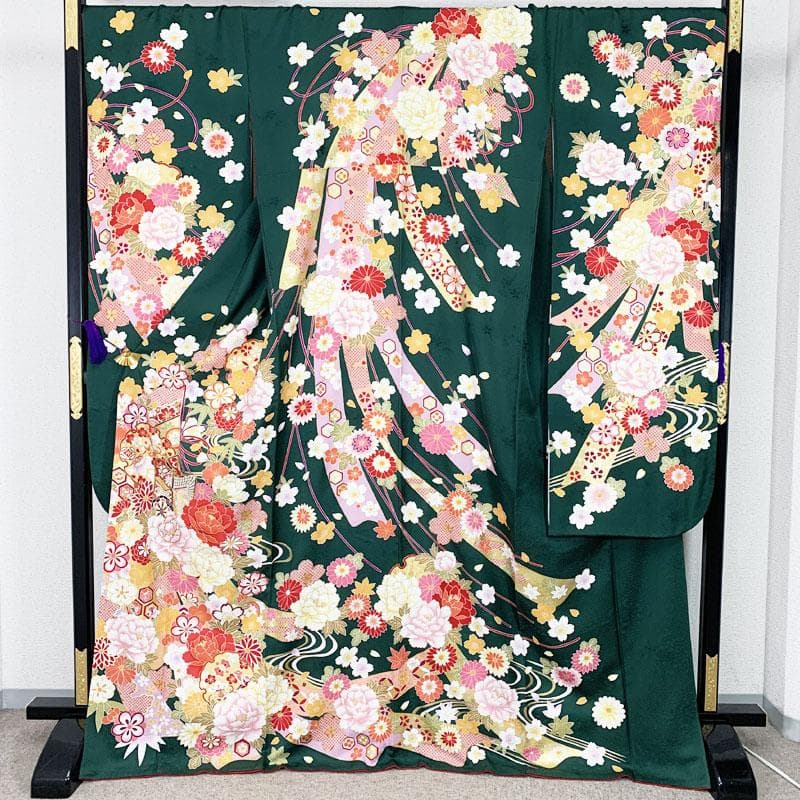 510z29, 411y16,小物類☆人気！振袖 高身長な方にも 古典柄 金彩