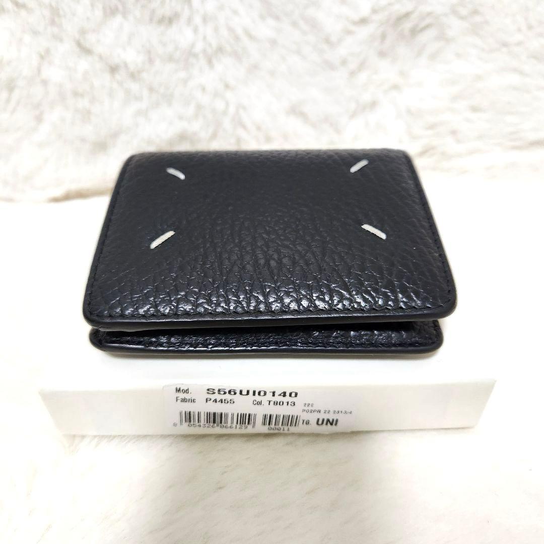 ✨未使用級　付属品完備✨マルジェラ　二つ折り　小銭入れ　ステッチ　カレンダー