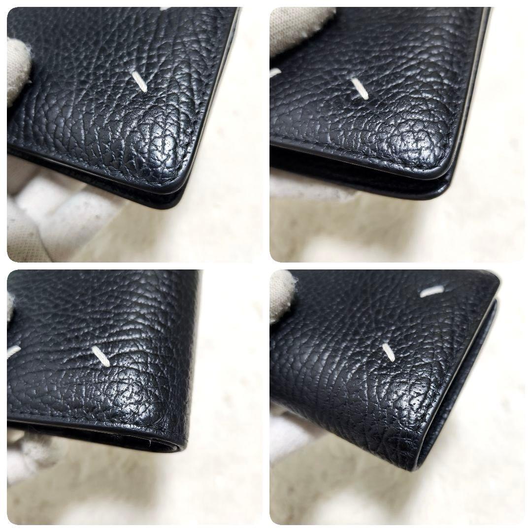 ✨未使用級　付属品完備✨マルジェラ　二つ折り　小銭入れ　ステッチ　カレンダー
