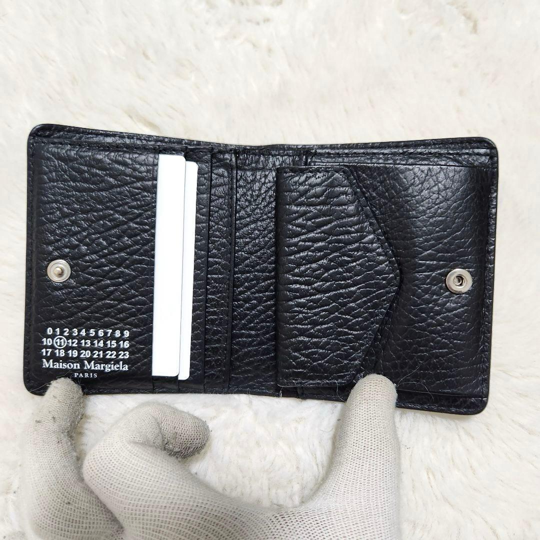 ✨未使用級　付属品完備✨マルジェラ　二つ折り　小銭入れ　ステッチ　カレンダー