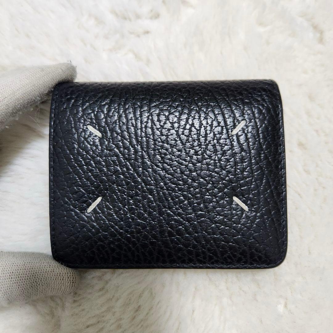 ✨未使用級　付属品完備✨マルジェラ　二つ折り　小銭入れ　ステッチ　カレンダー