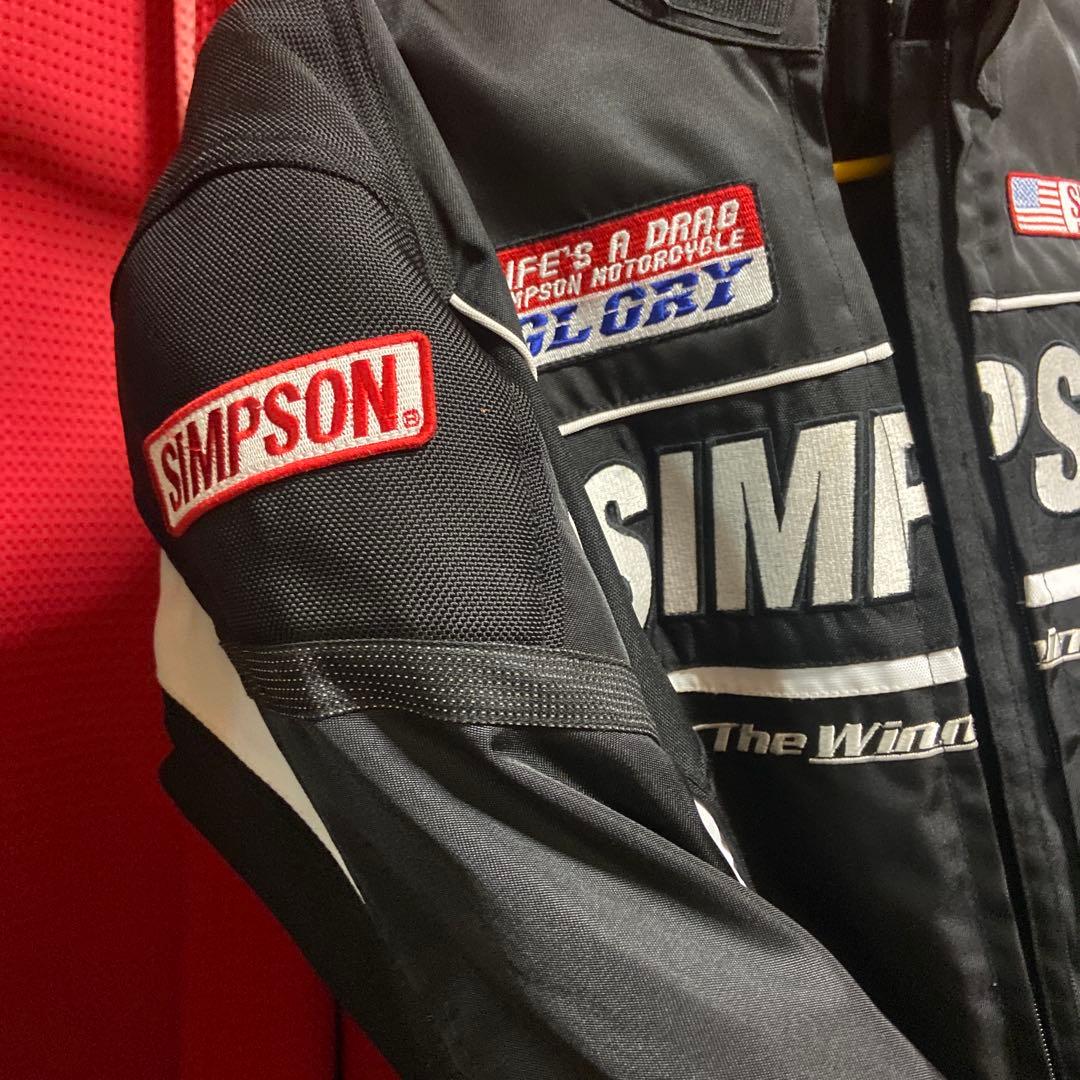 SIMPSOM バイクジャケット Mサイズ ブラック/ホワイト