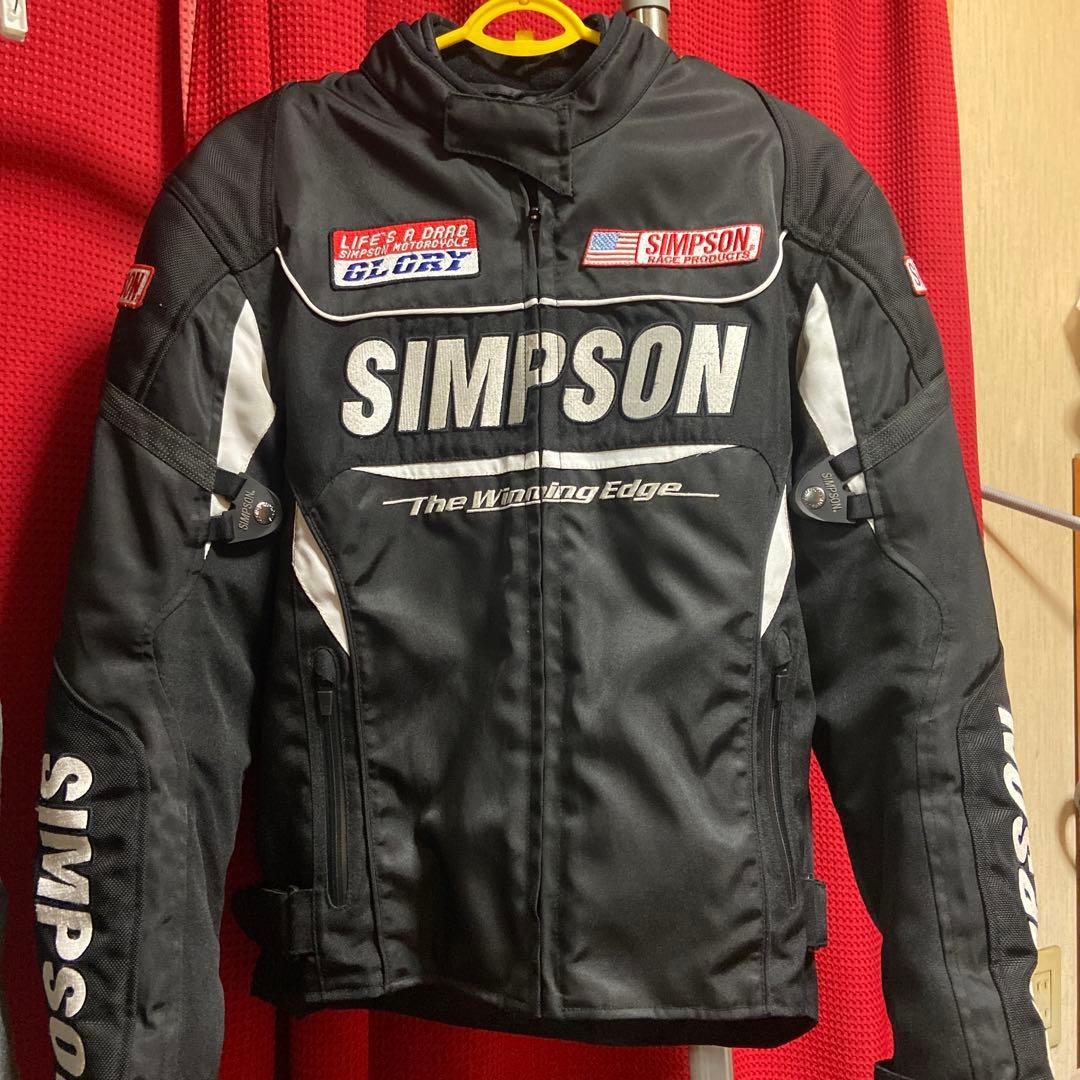 SIMPSOM バイクジャケット Mサイズ ブラック/ホワイト