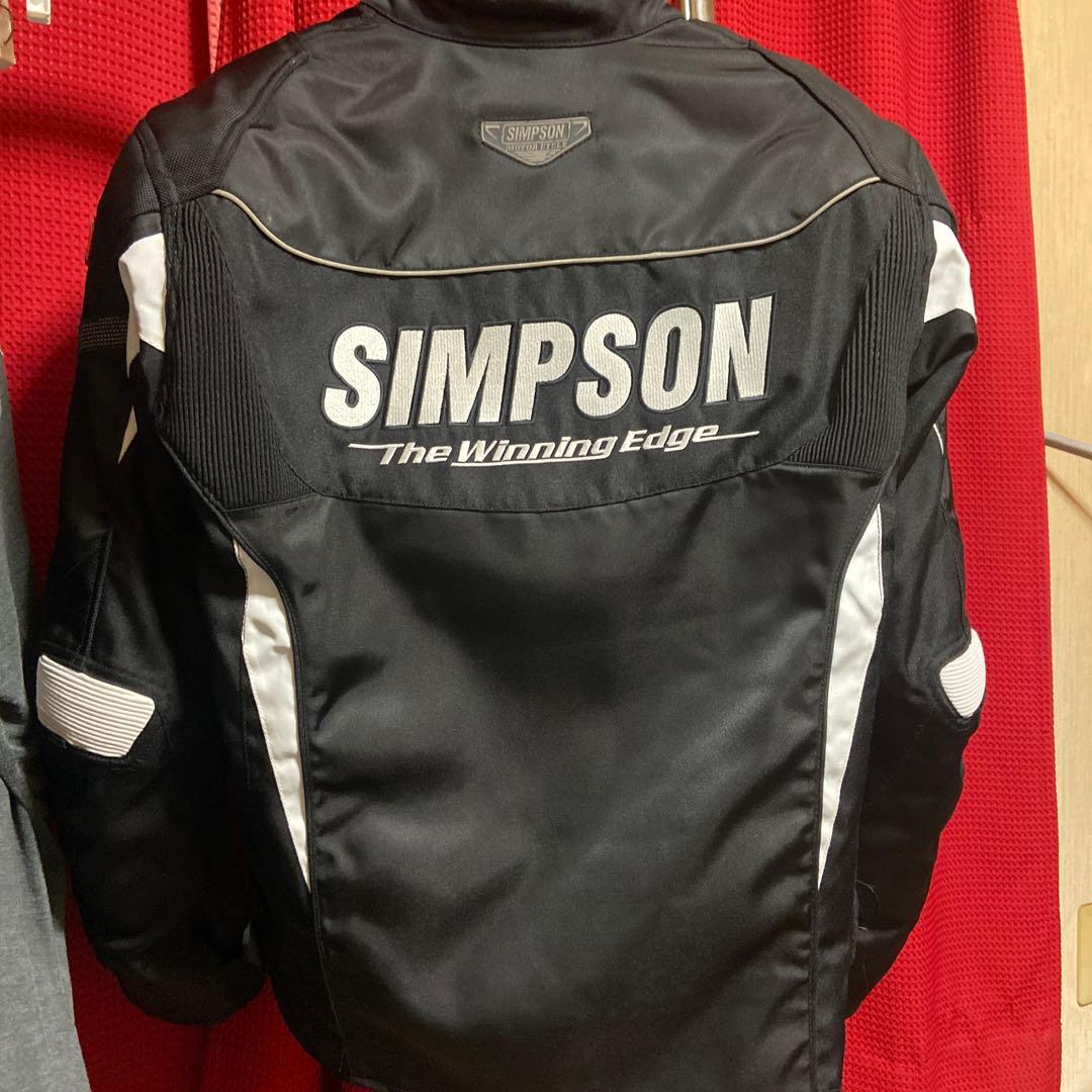 SIMPSOM バイクジャケット Mサイズ ブラック/ホワイト