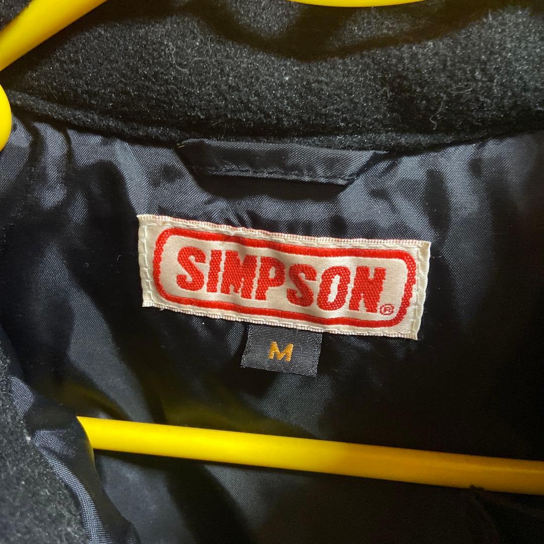 SIMPSOM バイクジャケット Mサイズ ブラック/ホワイト