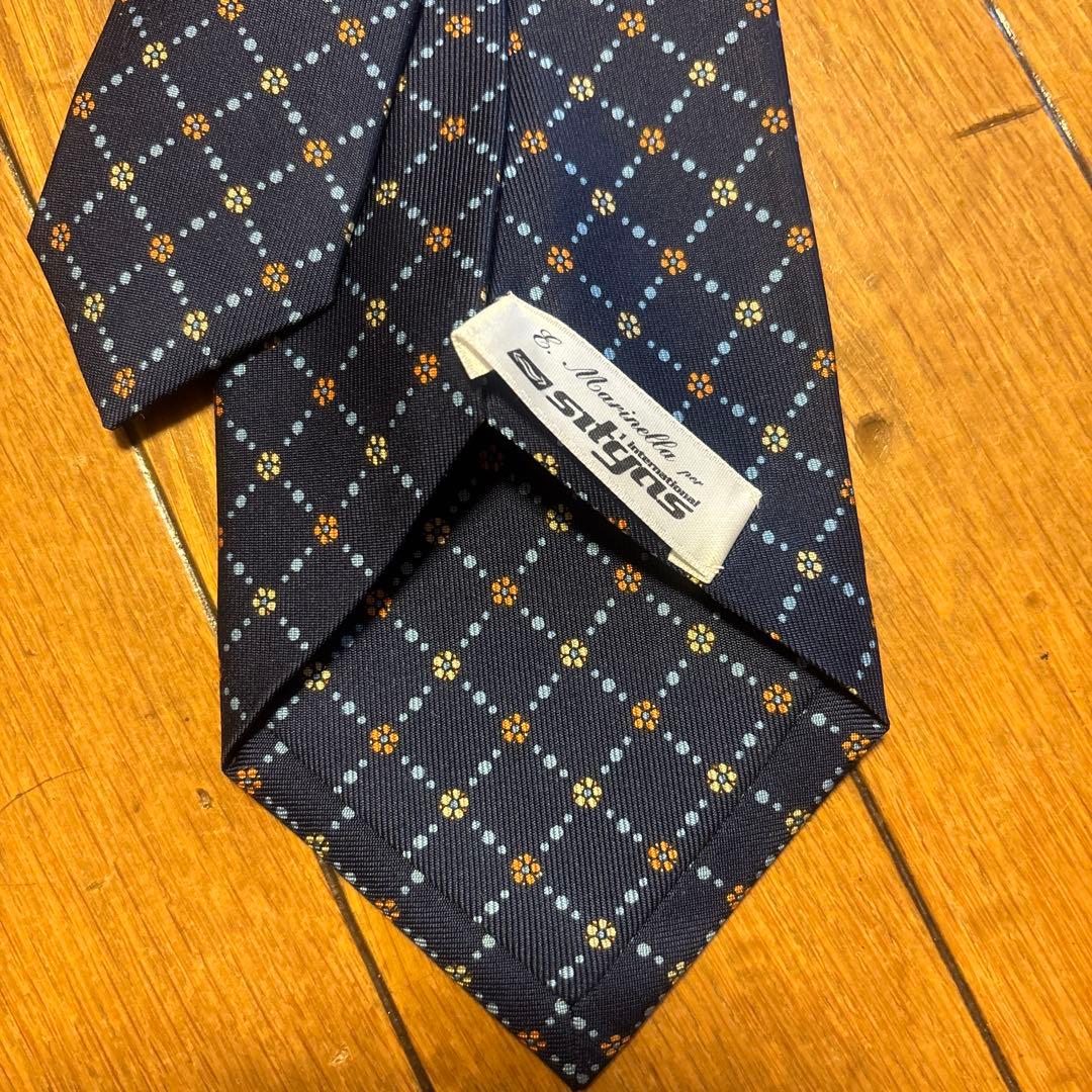 E. MARINELLA マリネッラ ナポリ✴︎ネイビー ネクタイ　非売品