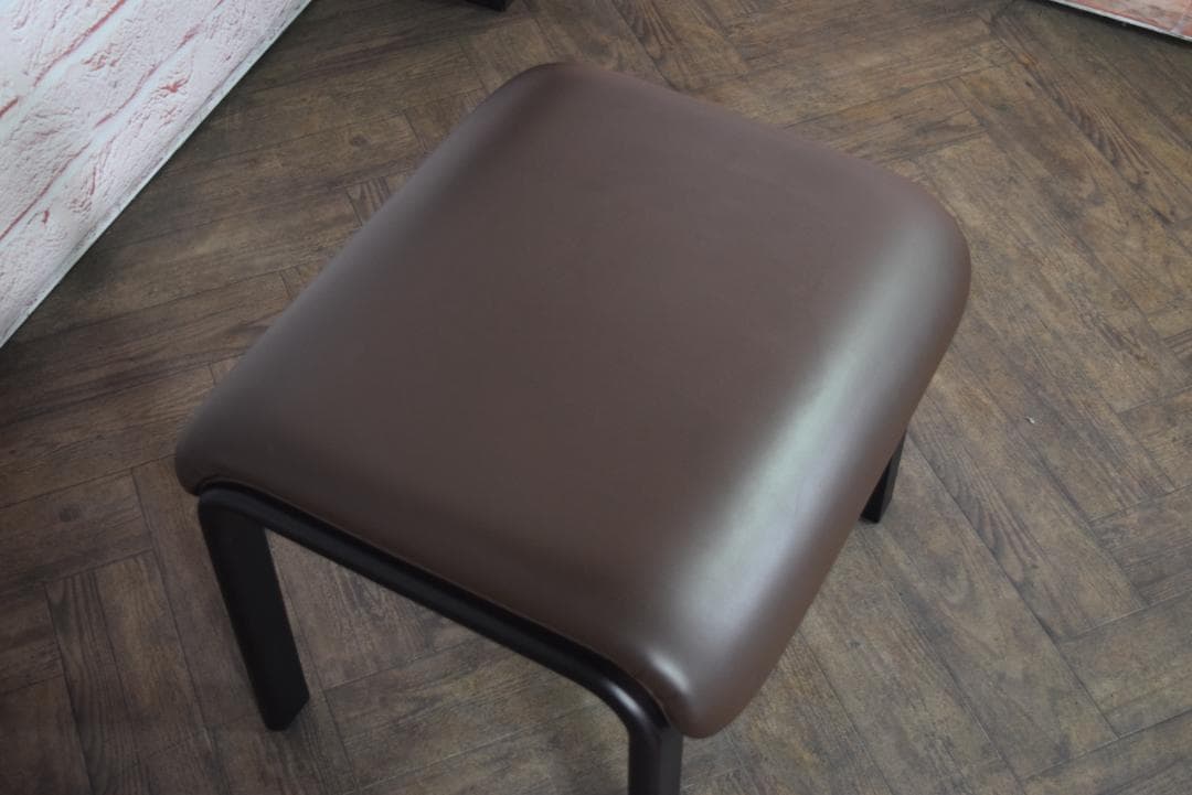 天童木工/Tendo スツール T-5480WB-NT ブラウン ビニールレザー