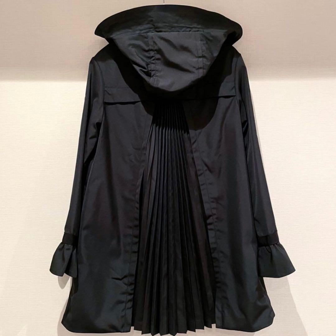 MONCLER 14A コート 黒 プリーツ★大人女子に