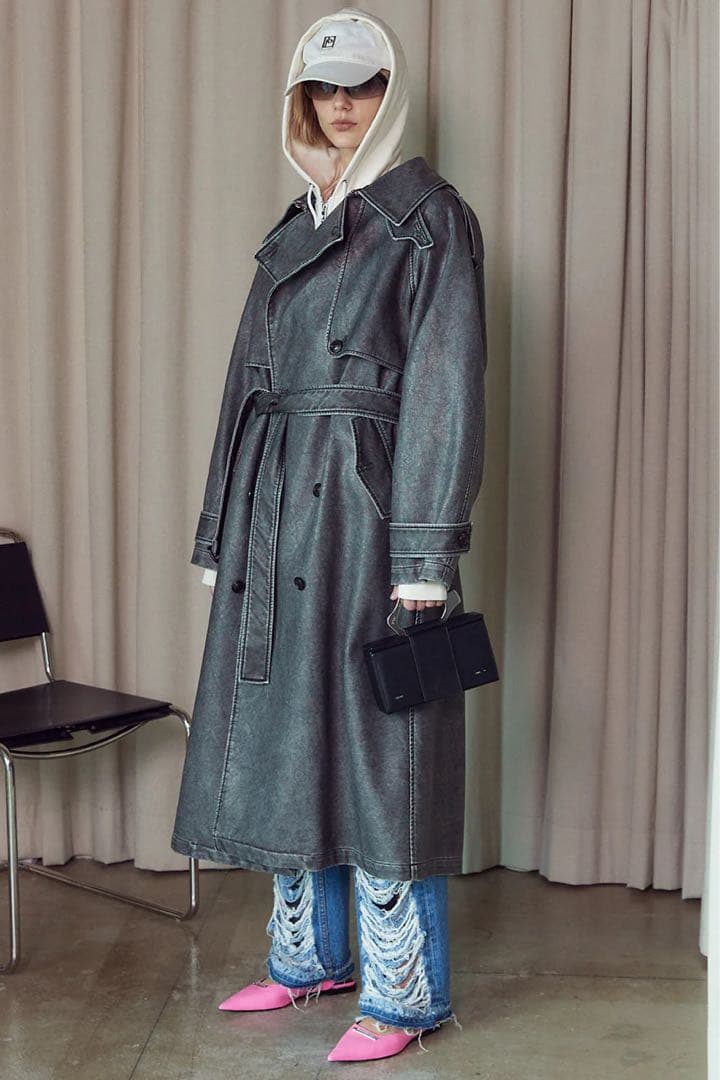 PRANK PROJECT レザートレンチコート