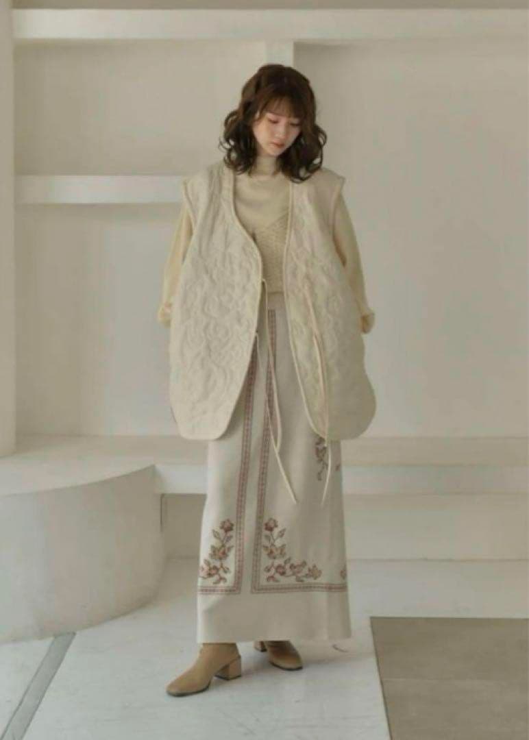 ジャケット・アウター eaphi leaf pattern 2way quilting coat