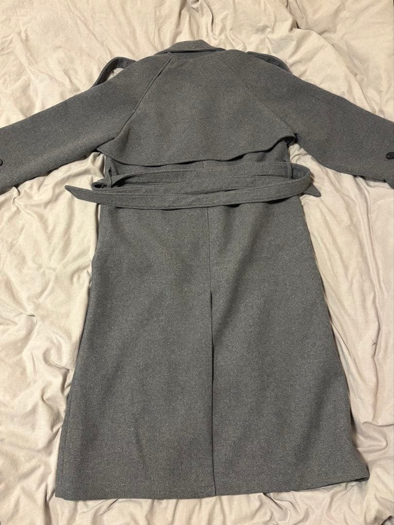 15ZARA ダブルブレストコート　ベルトとループ付