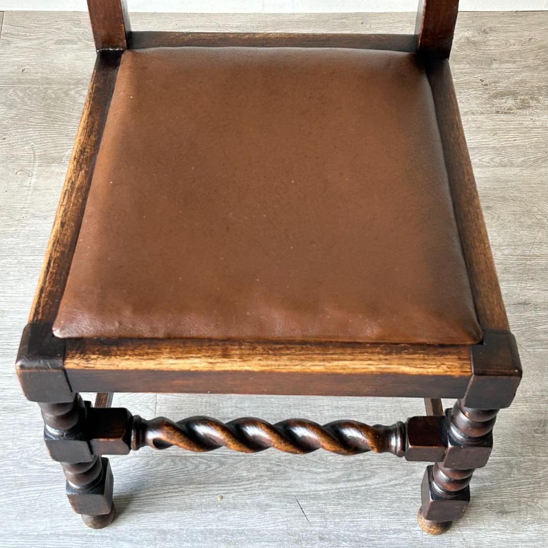 イギリス アンティーク 家具 ハイバック ダイニング チェア 椅子 419A4