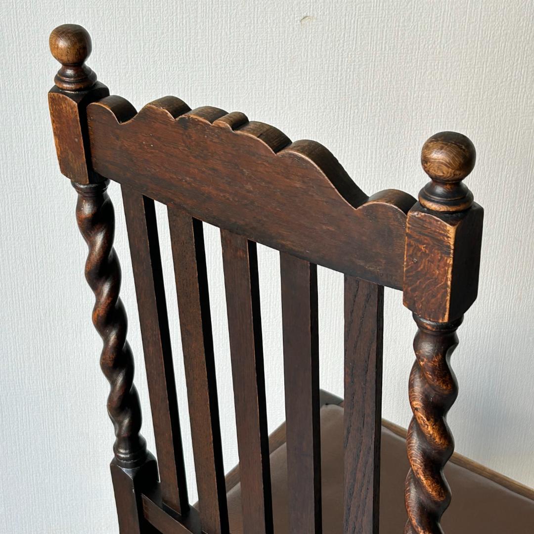 イギリス アンティーク 家具 ハイバック ダイニング チェア 椅子 419A4